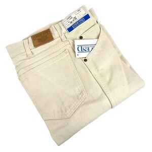 NEW Lands' End Jeans Men's 29 x 34 Denim Pants Square Rigger Ivory Stonewashed